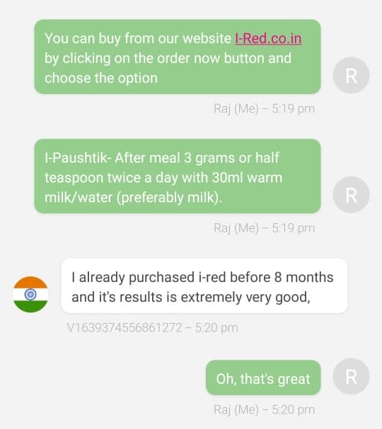Genuine Customer Reviews on I-Red